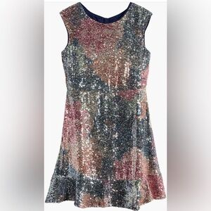 Pippa & Julie Kid’s Cosmic Floral Sequin Dress Size 16 Youth